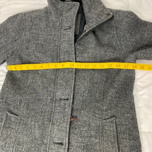Eddie Bauer Men’s Grey Wool-Blend Long Winter Coat – Zip & Button Front - Picture 13 of 16